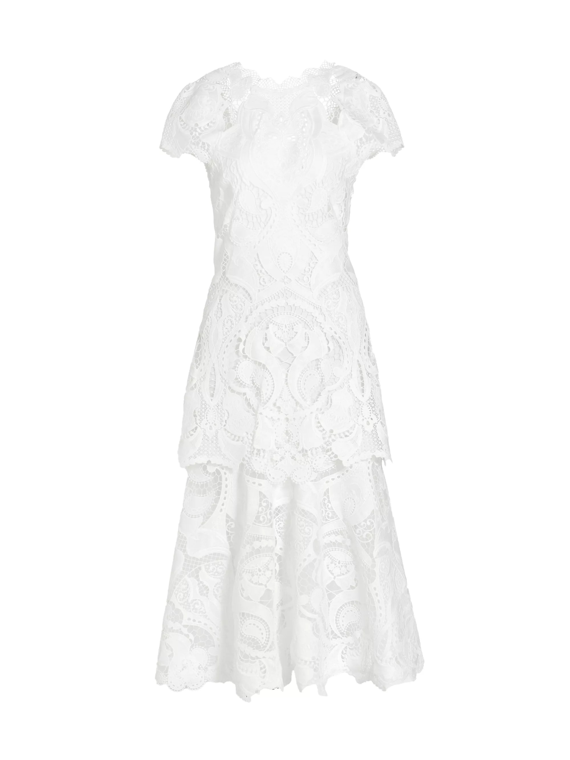 Laura Guipure Lace Midi-Dress | Saks Fifth Avenue