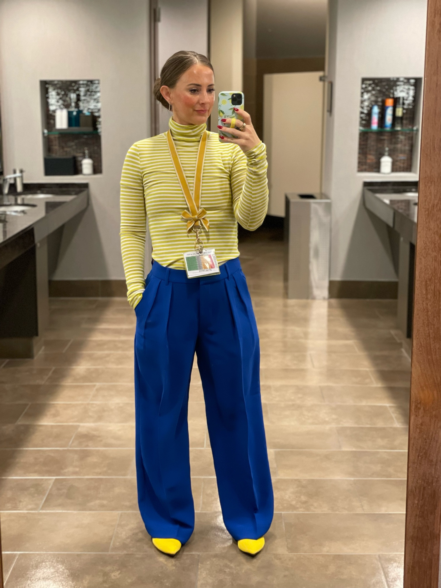 This turtleneck is old so I linked some similar ish options.  But these wide leg trousers are on sale + an extra 20% off!!

And I was SO happy find a Frothy shoe on Amazon in this shade of yellow!  I size up at least a half size in these shoes because I have wide feet.

#LTKFindsUnder100 #LTKWorkwear #LTKShoeCrush