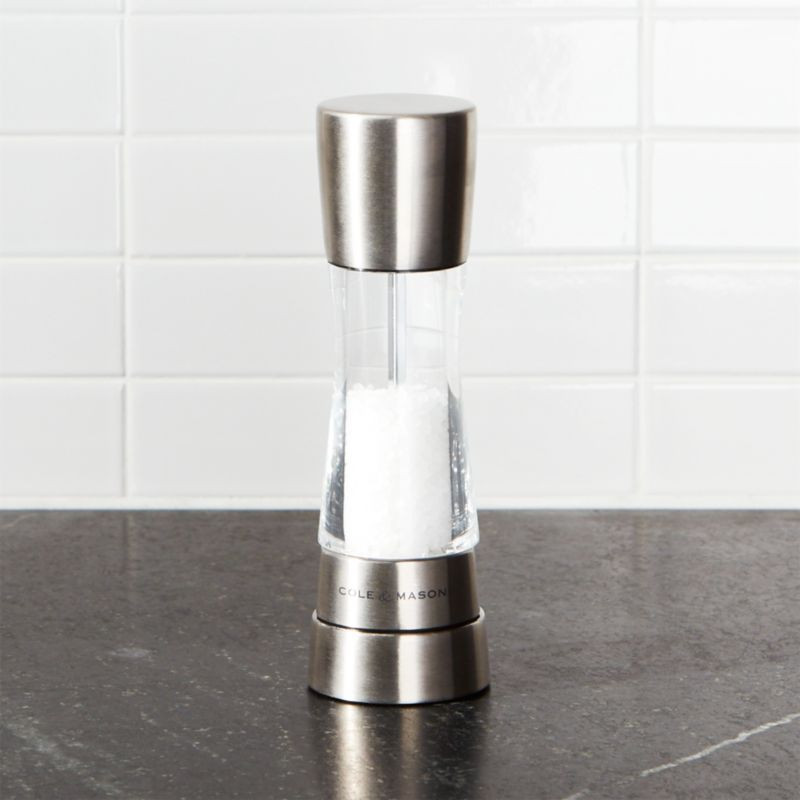 Cole & Mason Derwent Stainless Steel Adjustable Salt Mill + Reviews | Crate & Barrel | Crate & Barrel
