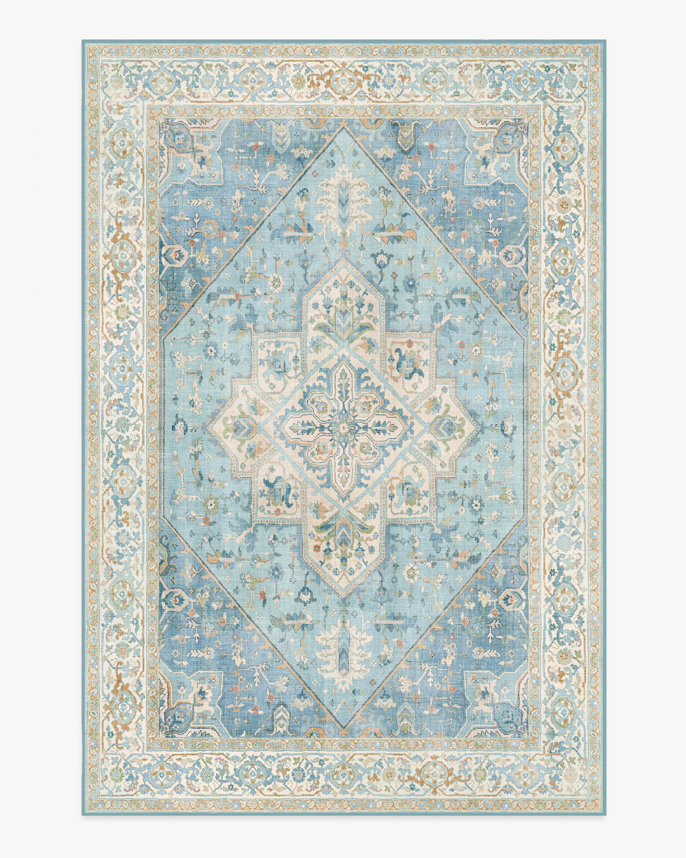 Santiago Blue & Cream Rug | Ruggable