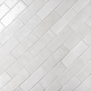 Cloe Subway Glossy Grey 2.5 in. x 8 in. Handmade-Look Ceramic Wall Tile (10.64 sq. ft./Case) | The Home Depot