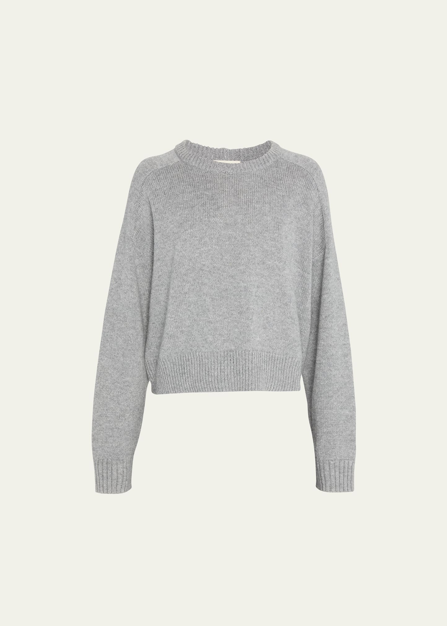 Loulou Studio Bruzzi Wool-Cashmere Raglan-Sleeve Crop Sweater | Bergdorf Goodman