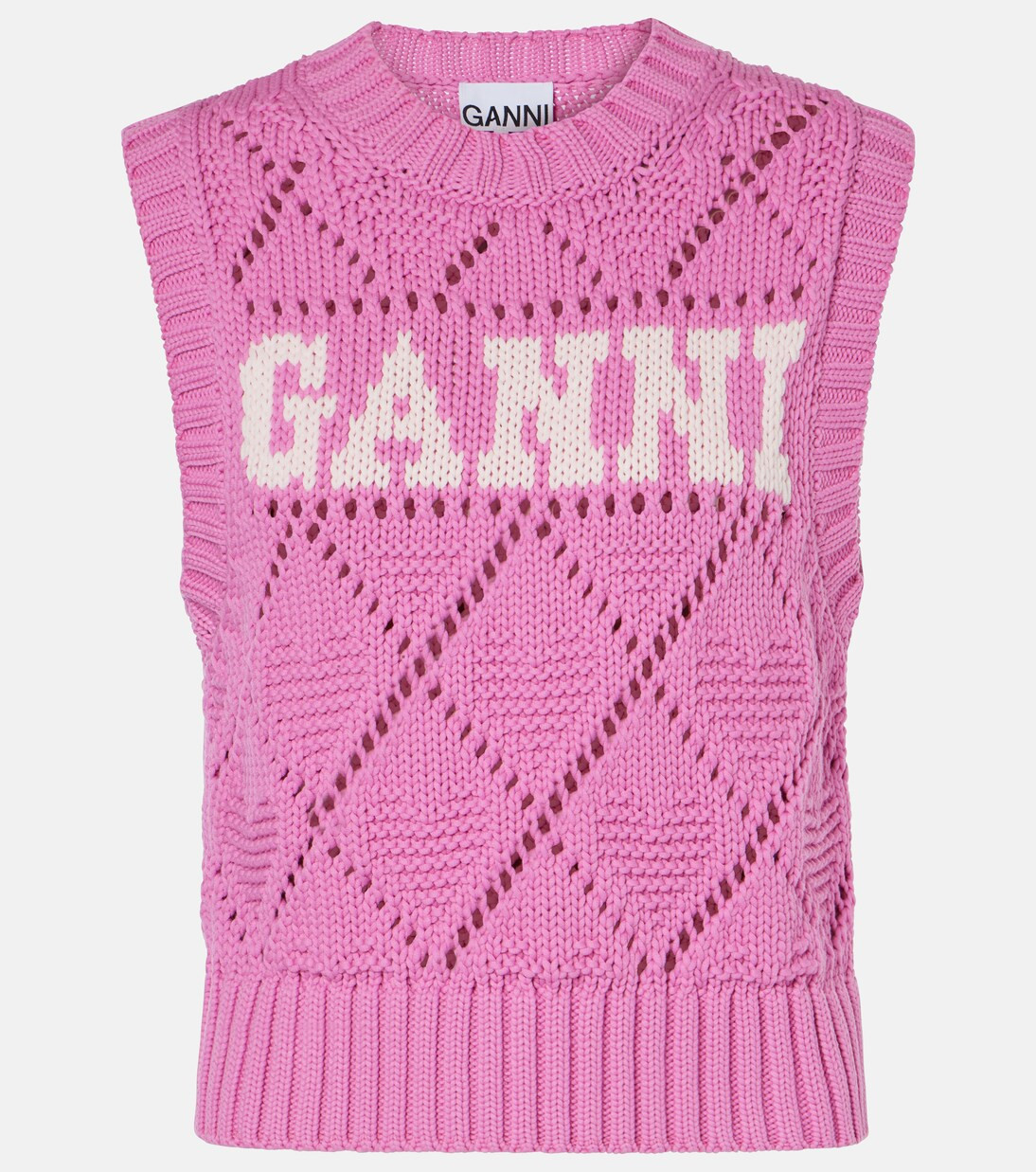 Logo intarsia cotton-blend sweater vest | Mytheresa (US/CA)