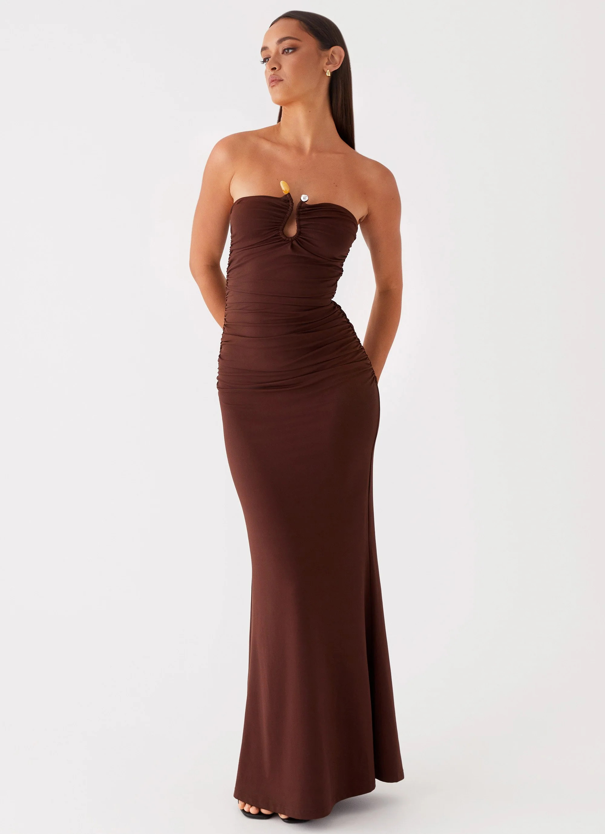 Rudy Maxi Dress - Brown | Peppermayo (Global)