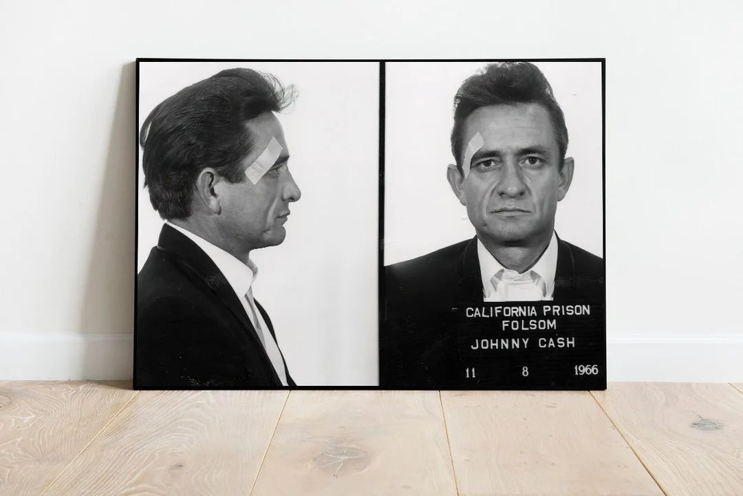 Johnny Cash, Celebrity Mugshot Pop Art Print, Contemporary Art, Giclée Poster Print, Printable A... | Etsy (US)