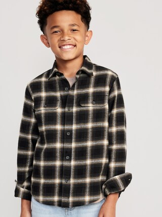 Soft-Brushed Flannel Pocket Shirt for Boys | Old Navy (US)