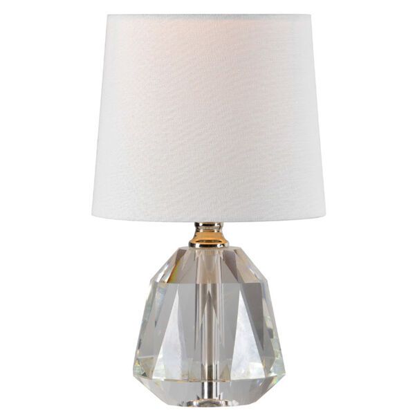 Slade Crystal and Polished Nickle 12-Inch One-Light Crystal Lamp | Bellacor