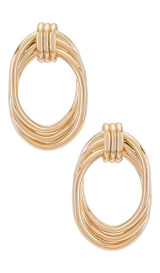 Wrapped Hoops in Gold | Revolve Clothing (Global)