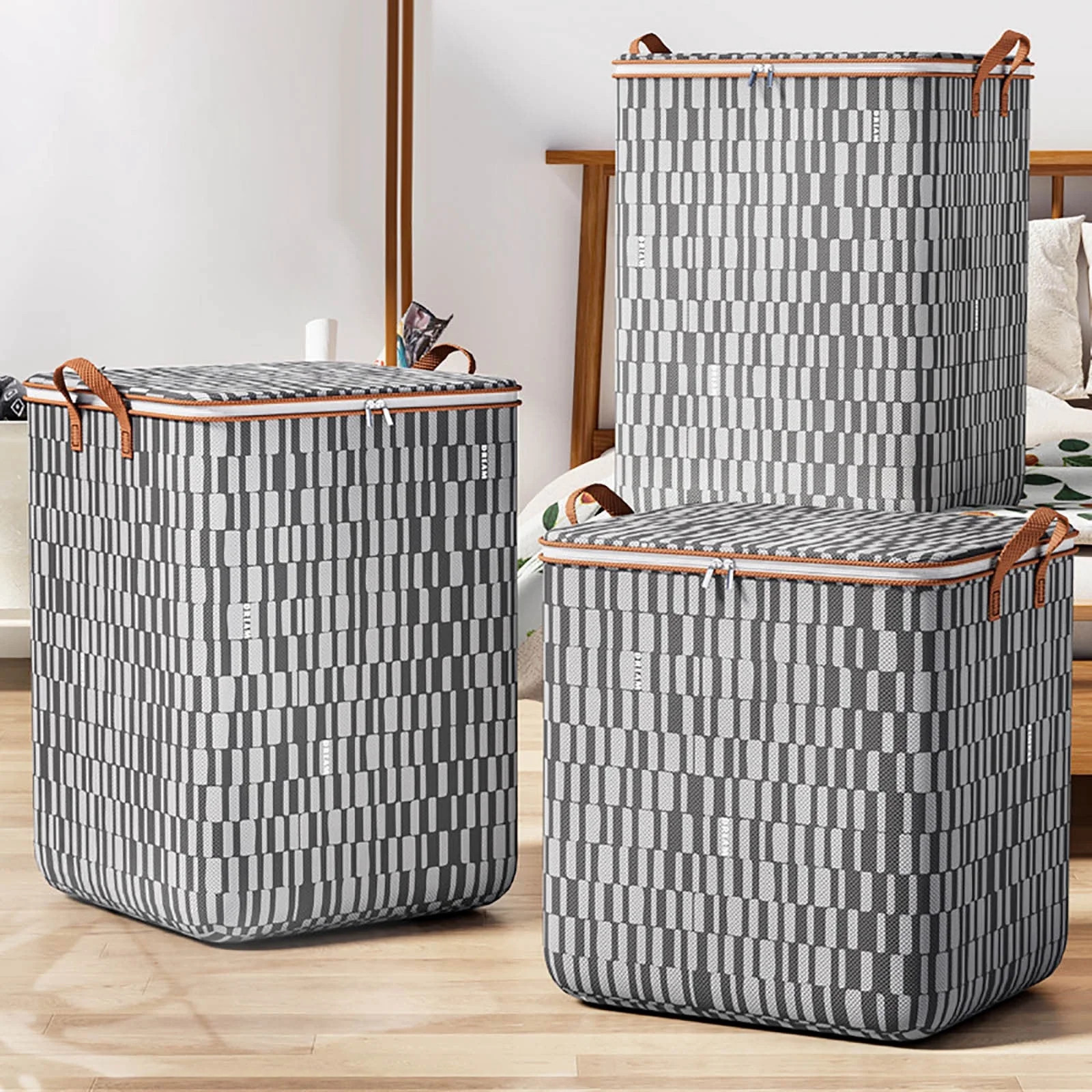 xgfhyjeh Clothes Storage Bags Organizer with zipper, Foldable Wardrobe Storage Box with Lids, Ext... | Walmart (US)