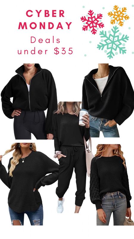 Amazon Holiday Gift Ideas Black Winter Sweaters and sweatshirt sets Cyber Monday Deals under $35 #amazon #anazonsweaters #amazondeals #cybermonday #giftsforher #creamsweaters 

#LTKCyberWeek #LTKGiftGuide #LTKHoliday