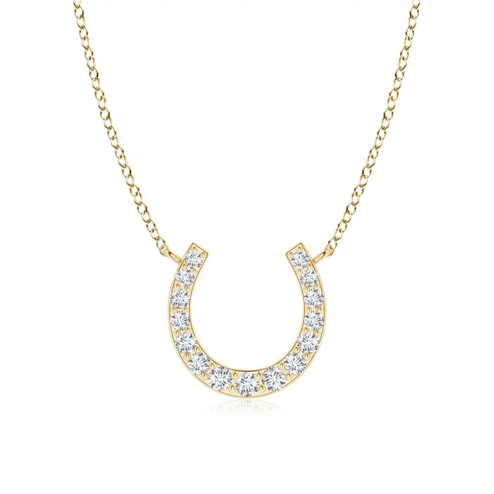 Classic Diamond Horseshoe Necklace | Angara | Angara