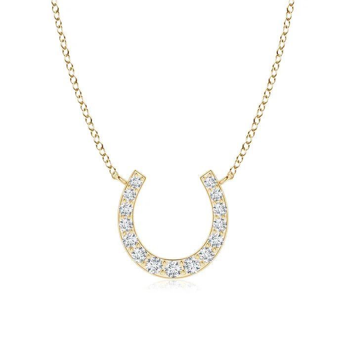 Classic Diamond Horseshoe Necklace | Angara | Angara