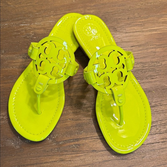Tory Burch Miller Patent Leather Fluo Neon  YELLOW | Poshmark