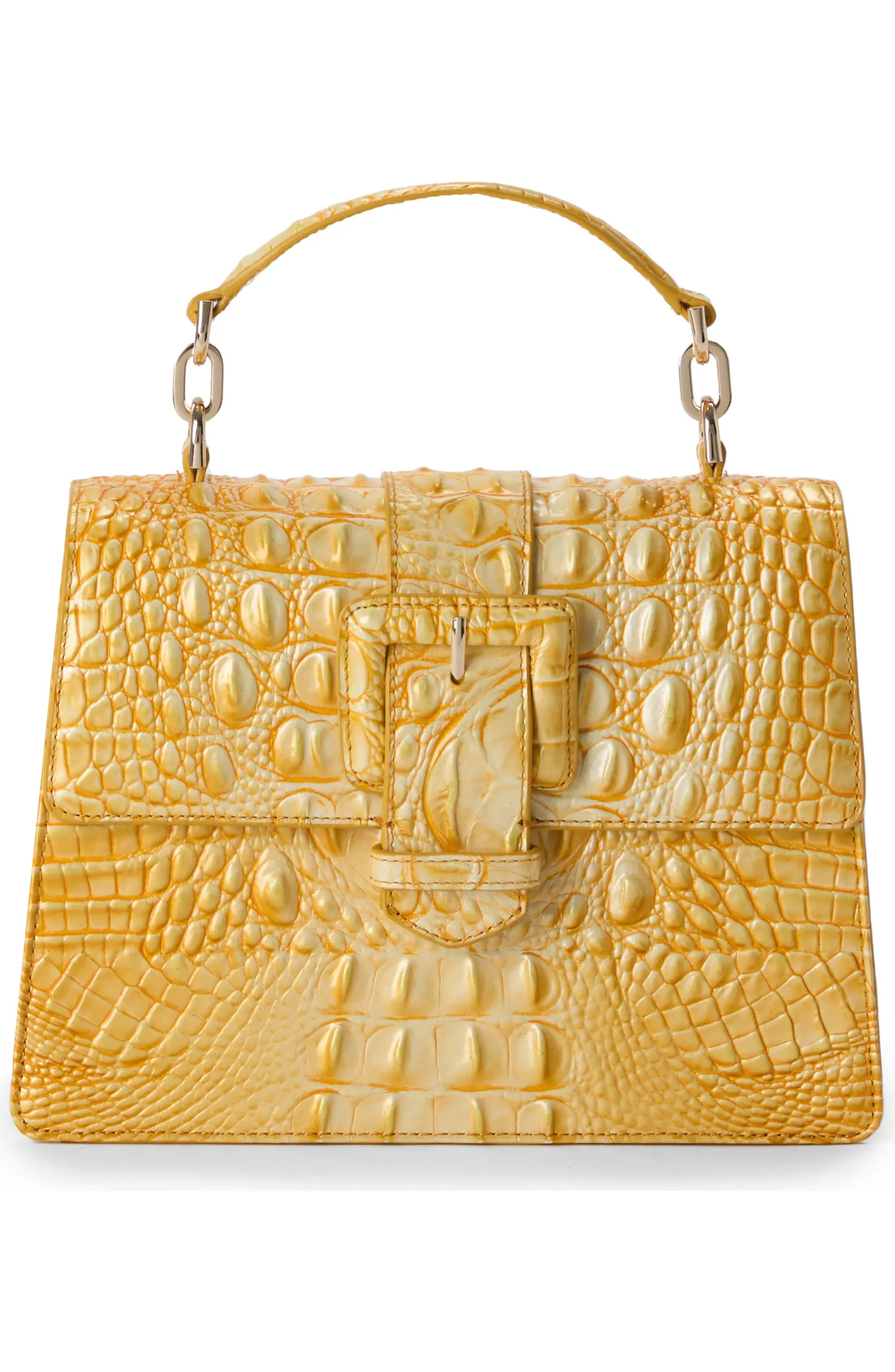 Small Hallie Croc Embossed Leather Top Handle Bag | Nordstrom