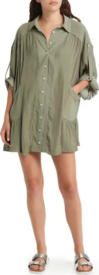 Moonstruck Long Sleeve Shirtdress | Nordstrom