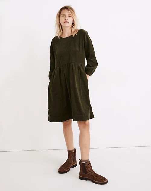 Corduroy Relaxed Mini Dress | Madewell