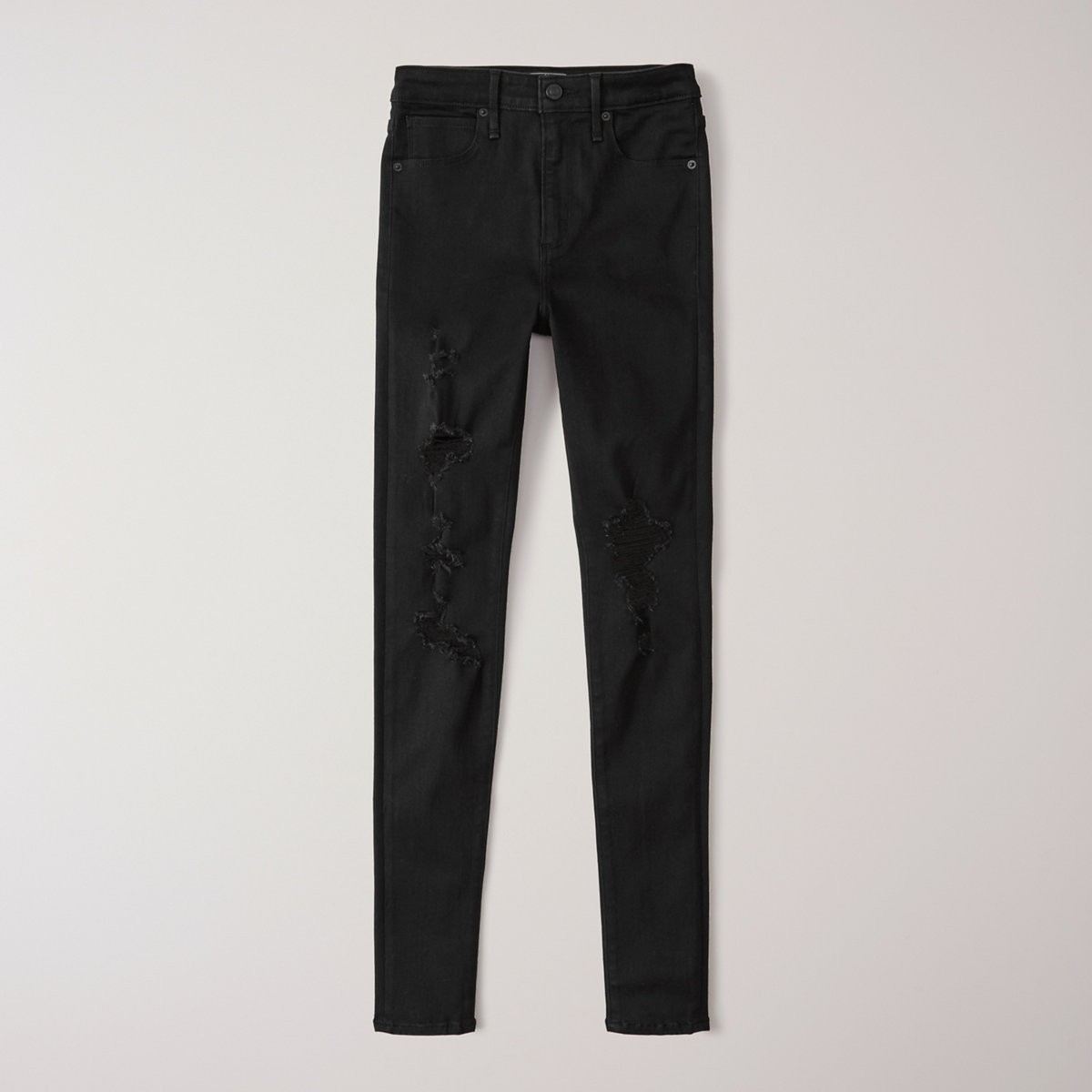 Ripped High Rise Super Skinny Jeans | Abercrombie & Fitch US & UK
