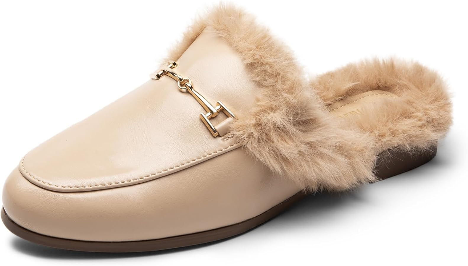 DREAM PAIRS Mules for Women Flats Comfortable Buckle Mules Slip on Slides Backless Loafers Shoes | Amazon (US)