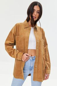 Corduroy Dolphin-Hem Shirt | Forever 21 | Forever 21 (US)