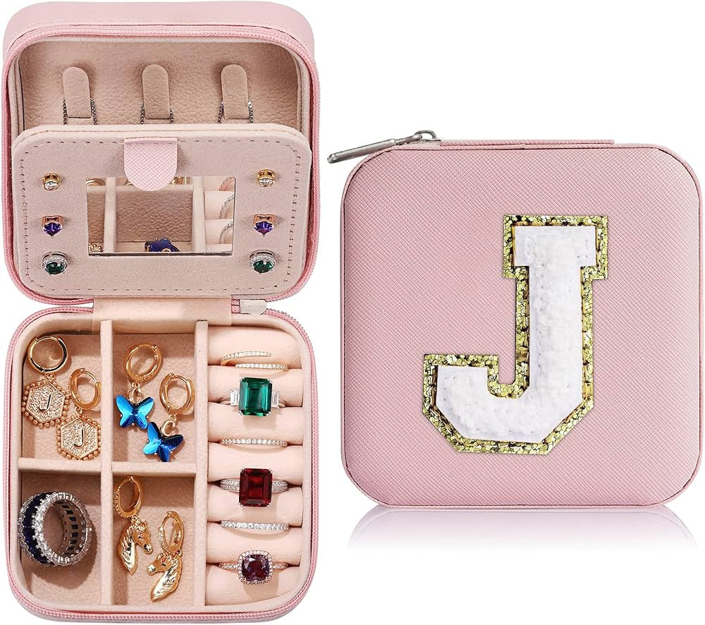 Yqljew Travel Jewelry Box for Girls Women, Jewelry Organizer Box | Personalized Jewelry Boxes for... | Amazon (US)