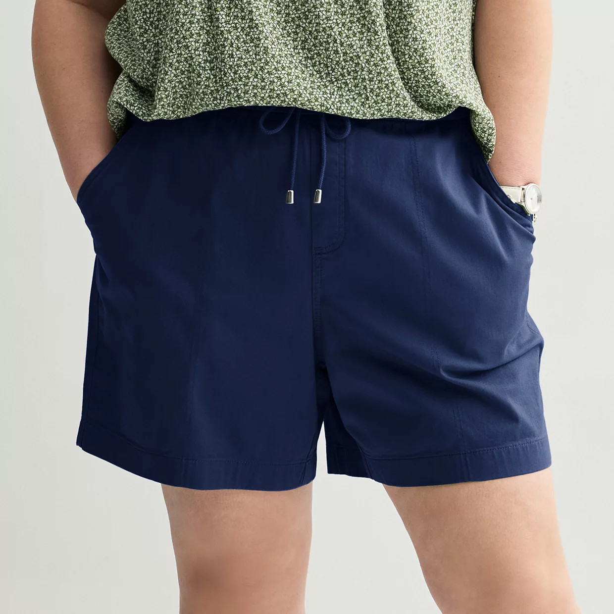 Plus Size Croft & Barrow\u00ae Utility Pull On Shorts | Kohl's