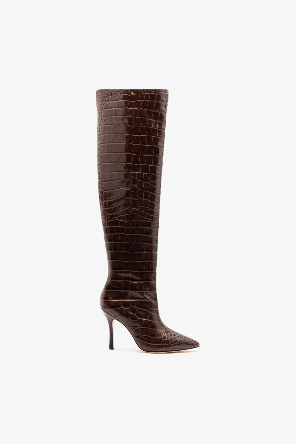 Kate Hi Boot In Brown Leather | Larroude