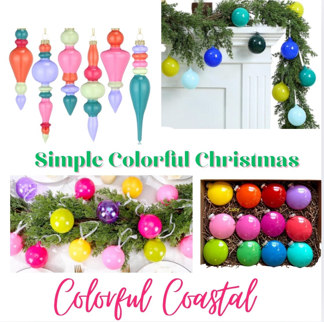 Simple Colorful Christmas Ornaments.

Colorful Coastal, Colorful Christmas, Christmas Ornaments 

#LTKSeasonal #LTKHoliday #LTKHome