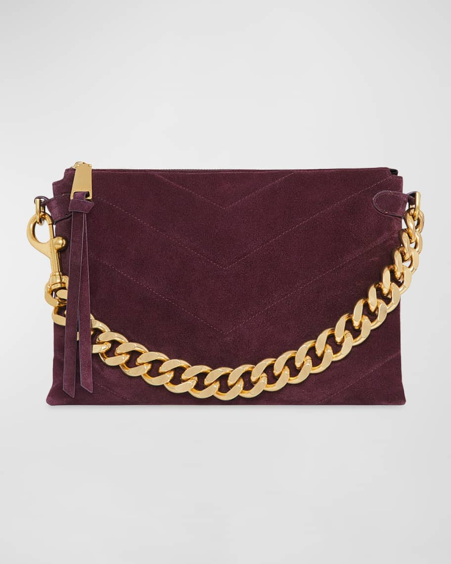Rebecca Minkoff Edie Maxi Quilted Suede Crossbody Bag | Neiman Marcus