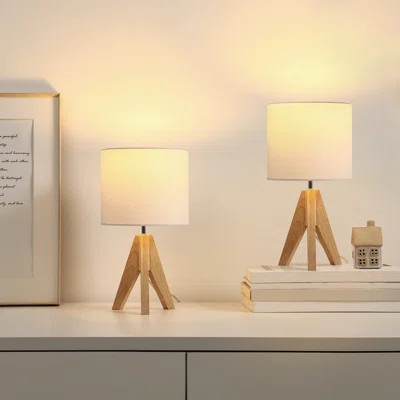 Fidel Solid Wood Tripod Table Lamp | Wayfair North America