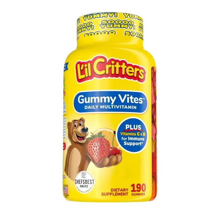 L’il Critters Gummy Vites Daily Gummy Multivitamin for Kids, Vitamin C, D3 for Immune Support C... | Walmart (US)