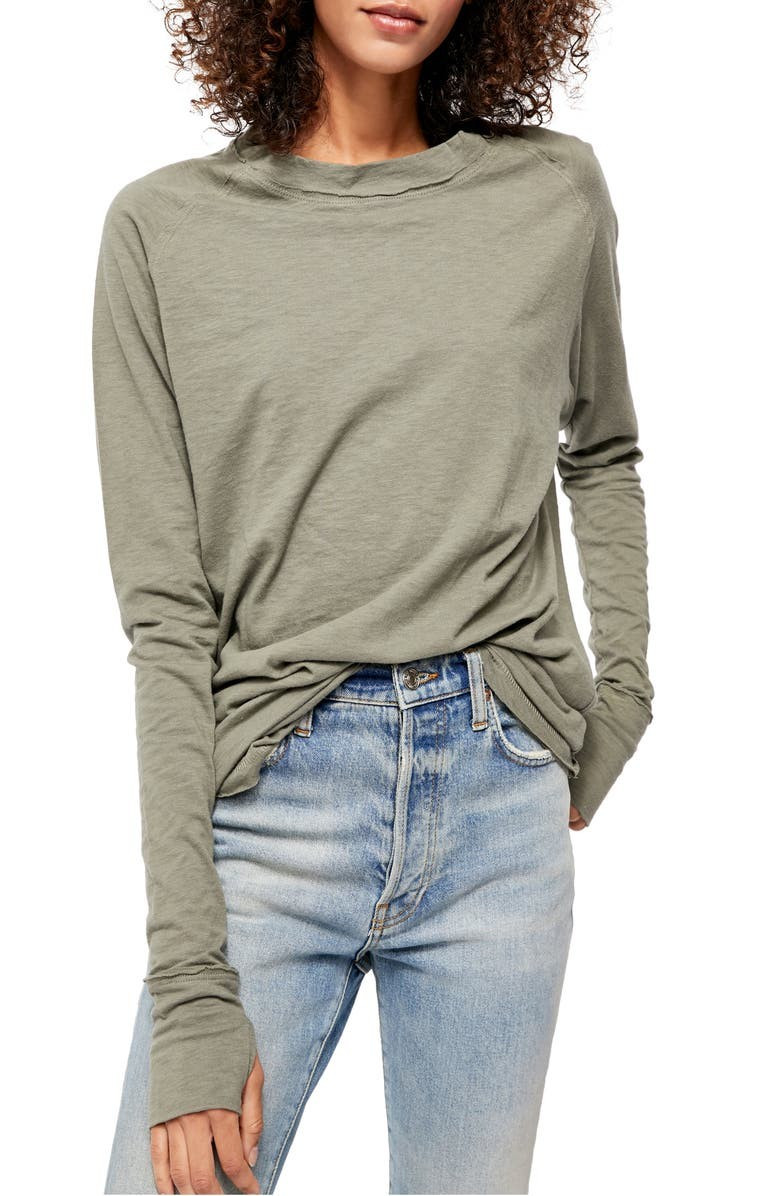 Free People Arden Extra Long Cotton Top | Nordstrom | Nordstrom