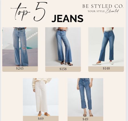 Top jeans for spring and summer 2024 chosen by our head stylist! #jeans #denim 

#LTKStyleTip #LTKOver40 #LTKFindsUnder100