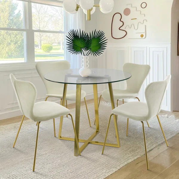 Drennen 5 - Piece Glass Top Dining Set | Wayfair North America