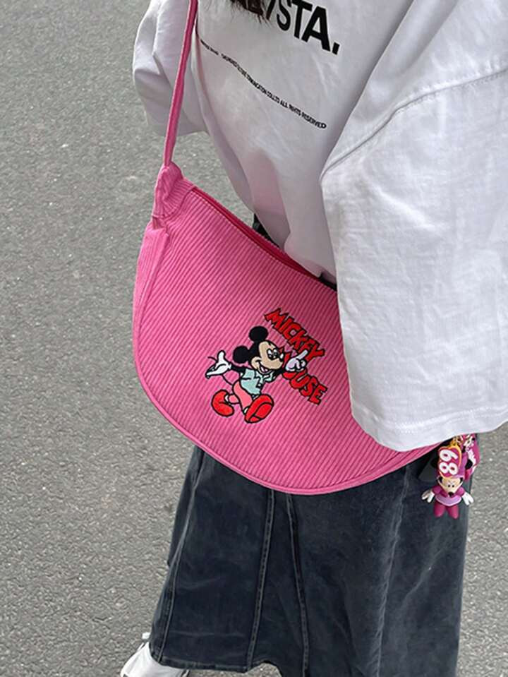 1pc   Shoulder Bags Cute Cartoon Corduroy Waist Bag Casual Crossbody Armpit Bag For Outdoor And E... | SHEIN