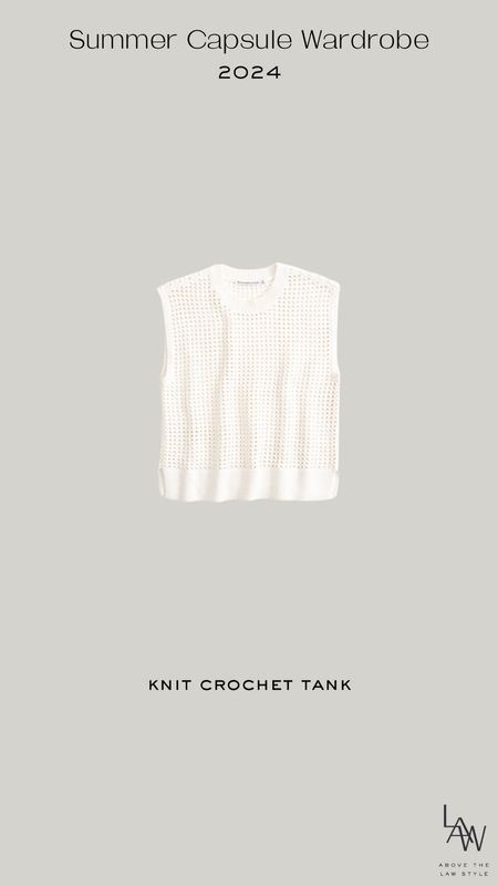 Summer Capsule: Crochet Tank

#LTKfindsunder50 #LTKstyletip #LTKfindsunder100