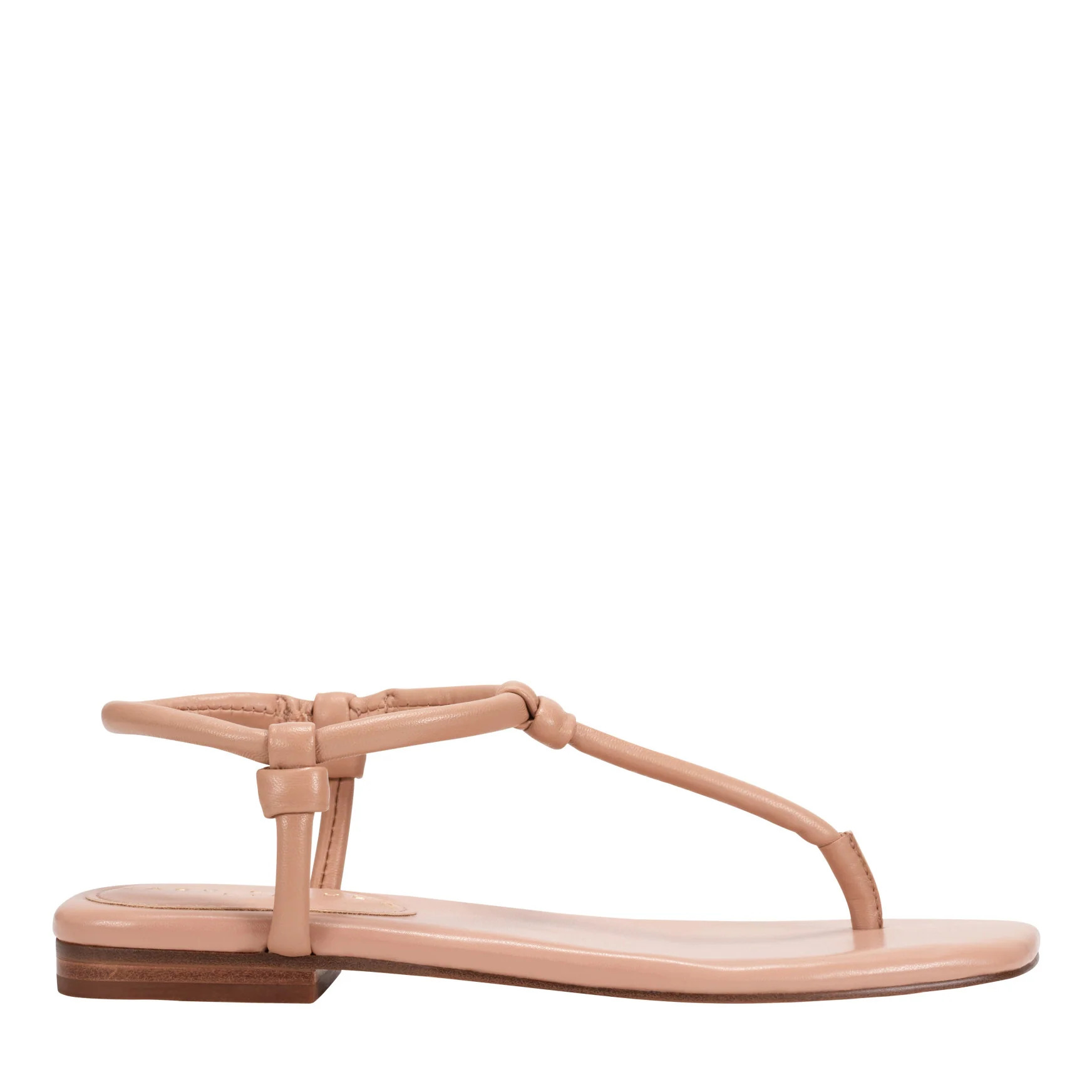 Women's Maycee Thong Flat Leather Sandal - Natural Leather | Marc Fisher Footwear | Marc Fisher