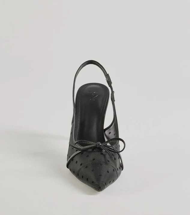 Adorably Chic Polka Dot Slingback Stiletto Heels | Windsor Stores