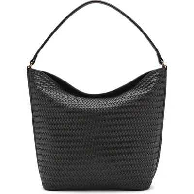 MANGO Braided Bucket Shoulder Bag in Chocolate at Nordstrom | Nordstrom