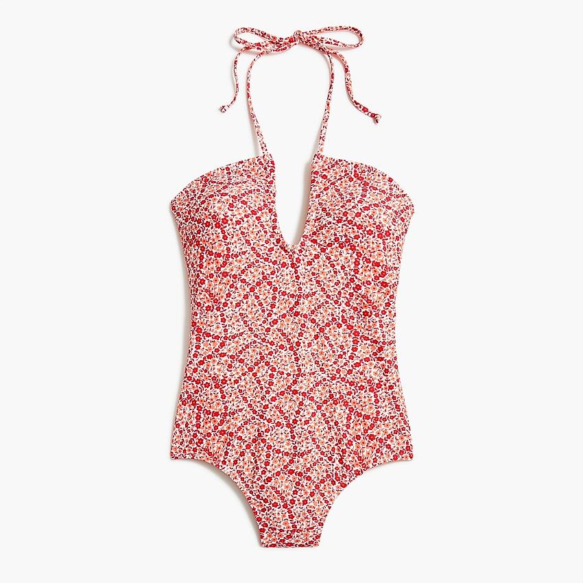 Printed one-piece keyhole swimsuit | J.Crew Factory