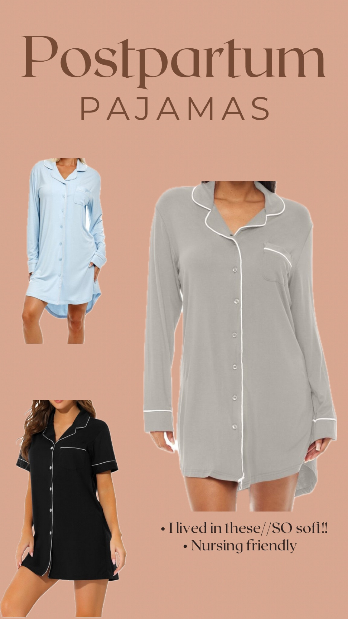 Comfiest postpartum pajamas!! ❣️

#LTKStyleTip #LTKMidsize #LTKBump