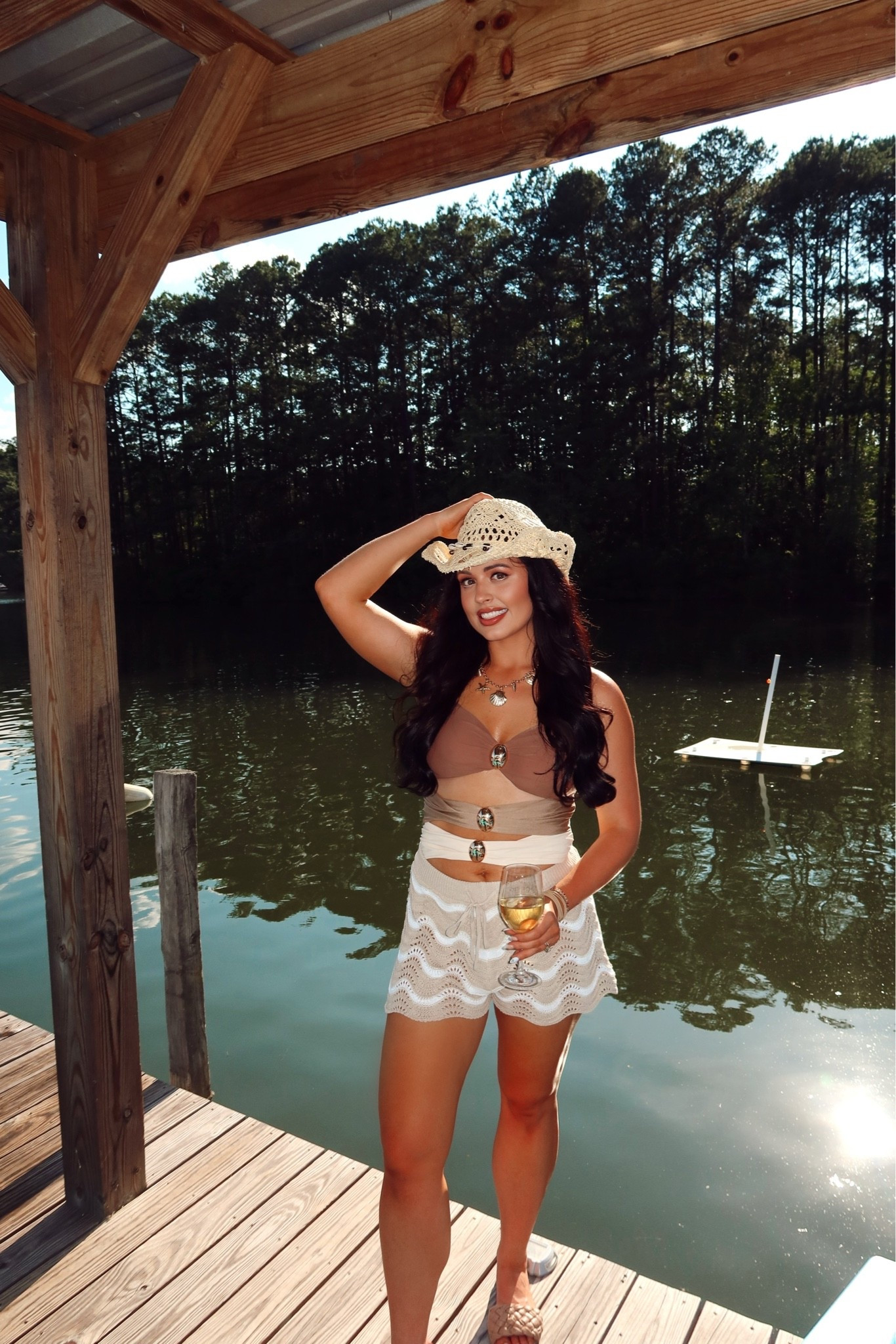 Crochet two piece cover up (medium), one piece tri colored Amazon swim (medium), Amazon cowboy hat #founditonamazon

#LTKSaleAlert #LTKSwim
