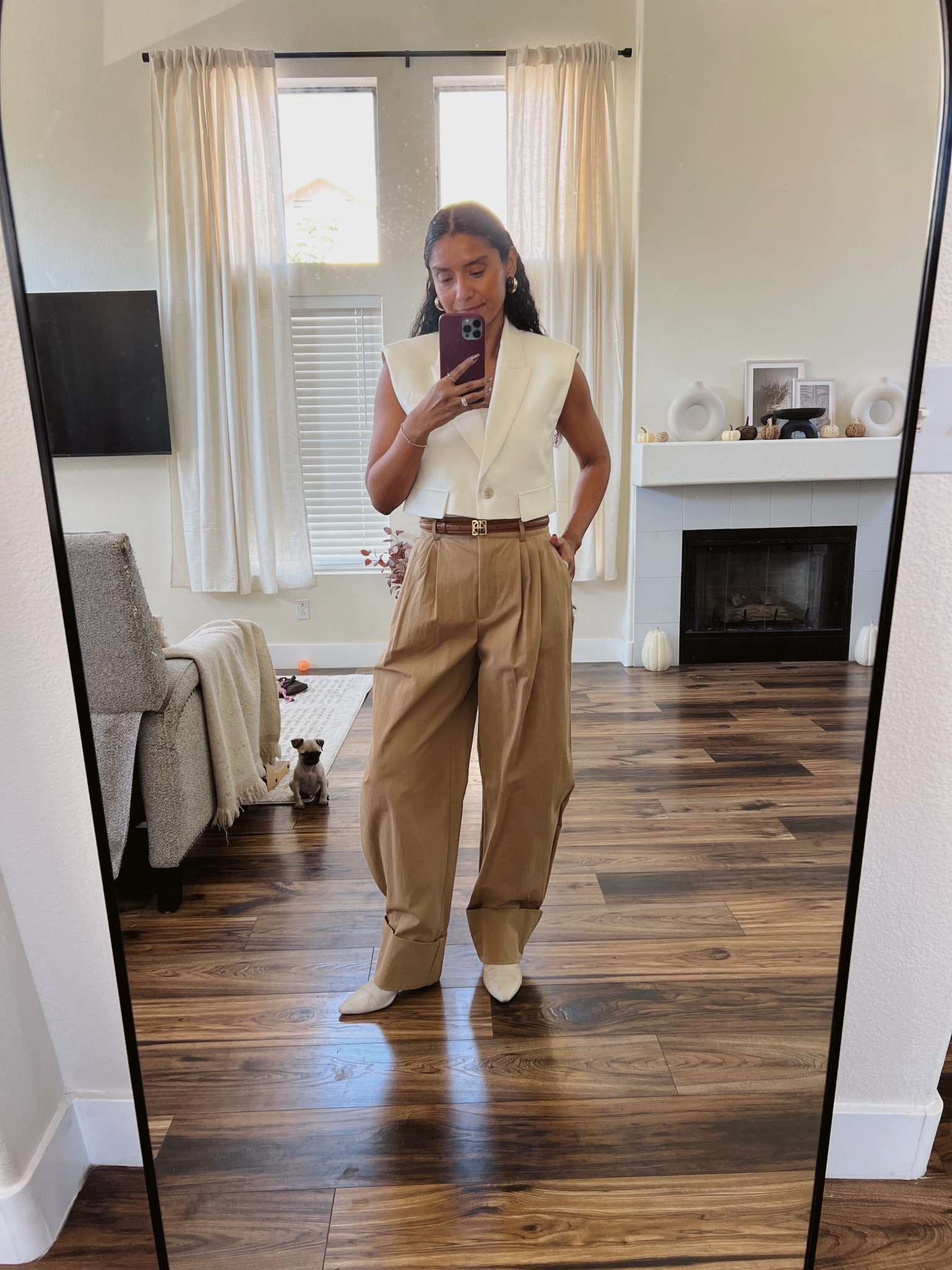 Today look wearing Zara pants and Zara top from last year.