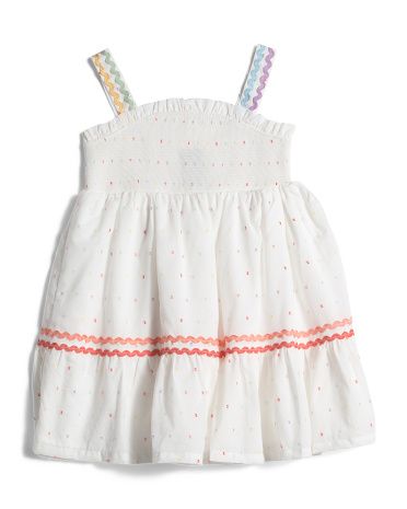 Toddler Girl Strappy Multicolor Dot Dress | TJ Maxx