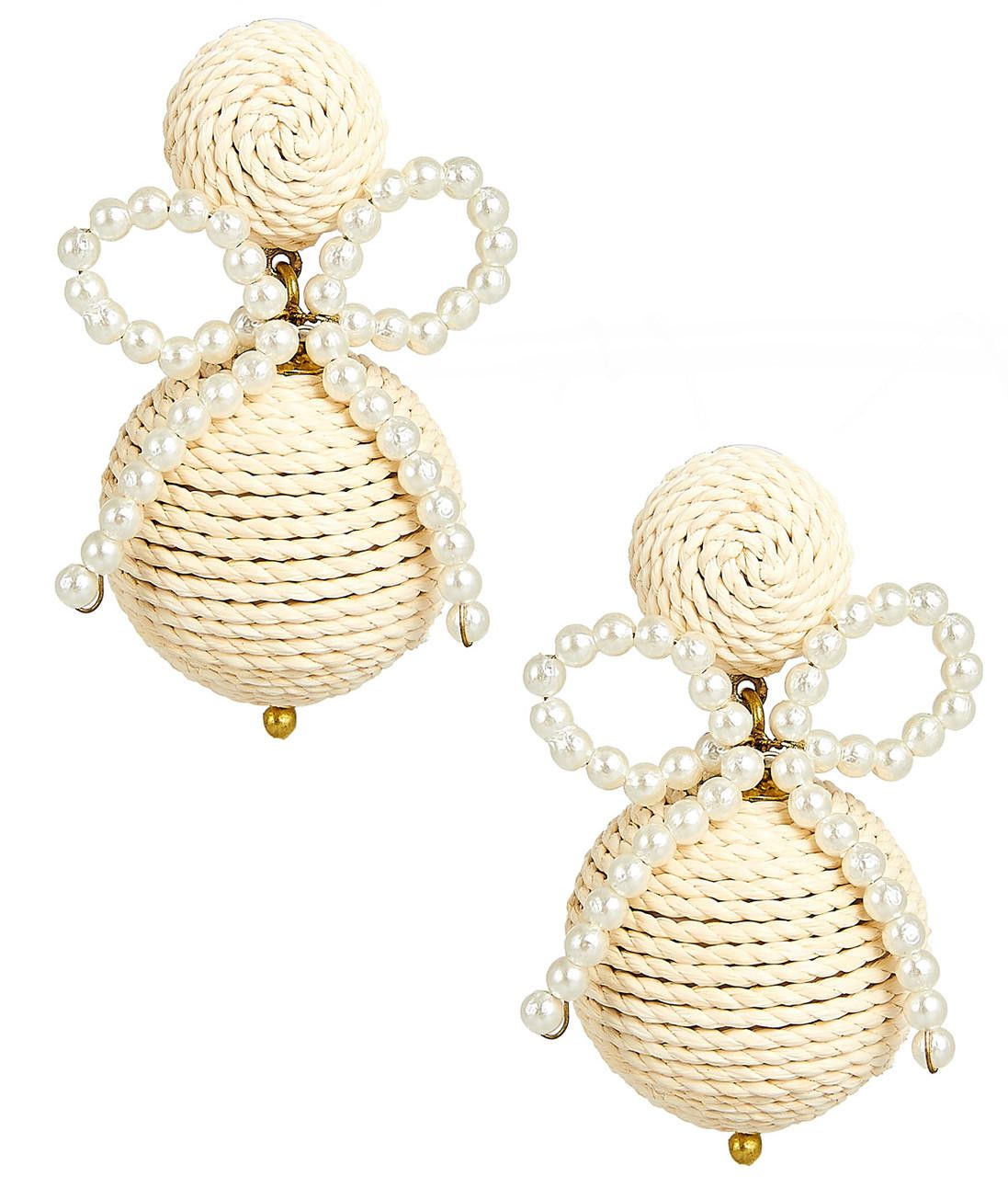 Sullivan - Fabric & Pearl Earrings - Sarah Weisbrod Collection | Lisi Lerch Inc