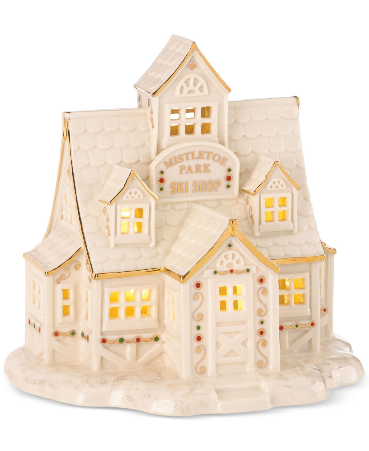 From The Vault! Lenox Mistletoe Park Ski Shop, Exclusively at Macy's - Ivory | Macy's