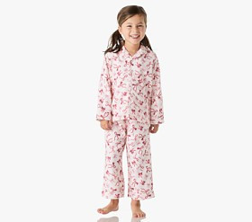 Holiday Bows Flannel Kid Pajama Set | Pottery Barn Kids