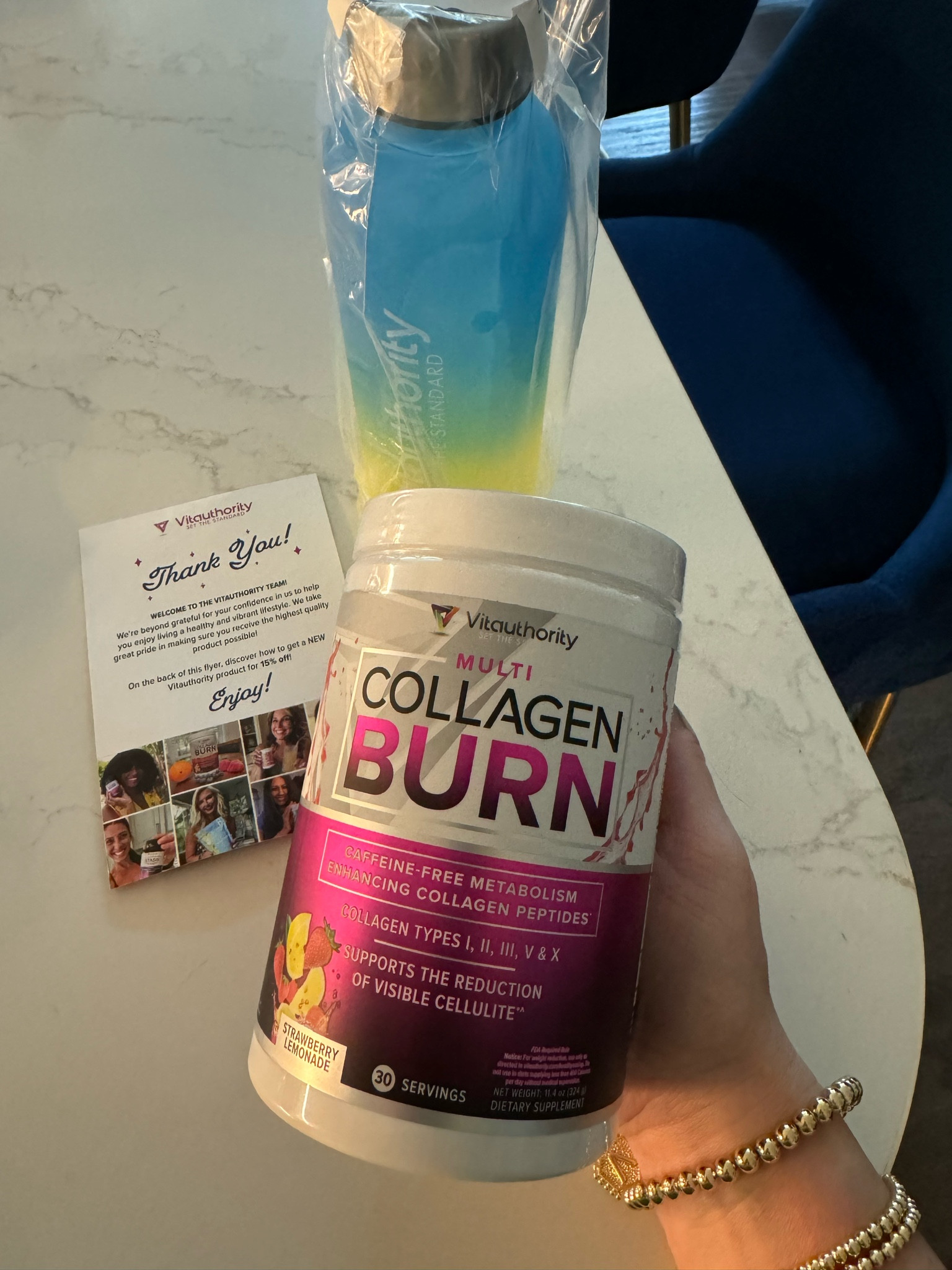 Multi Collagen Burn: Multi-Type Hydrolyzed Collagen Protein Peptides with Hyaluronic Acid, Vitamin C, SOD B Dimpless, Types I, II, III, V and X Collagen, Caffeine-Free (Strawberry Lemonade)

#LTKActive #LTKfindsunder100 #LTKfitness