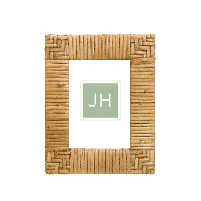 Hand-Woven Rattan Photo Frame, 4x6 | Jansen Home