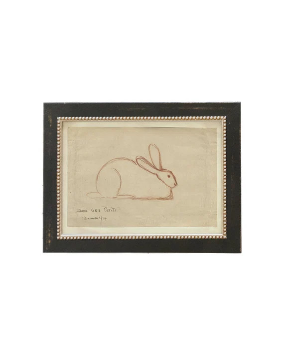 Vintage Bunny Drawing Wall Art Bunny Sketch Printed Bunny - Etsy | Etsy (US)