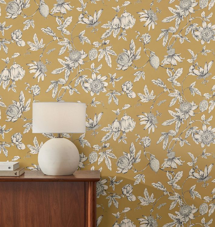 Passionflower Toile York Wallpaper | Rejuvenation